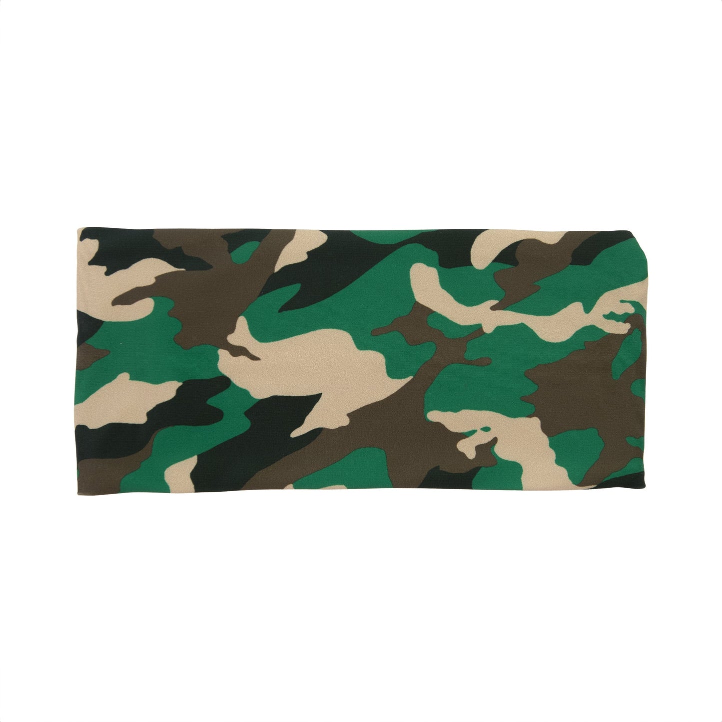Green Camo Bamboo Jersey Lined Sweatband - Ponya Bands