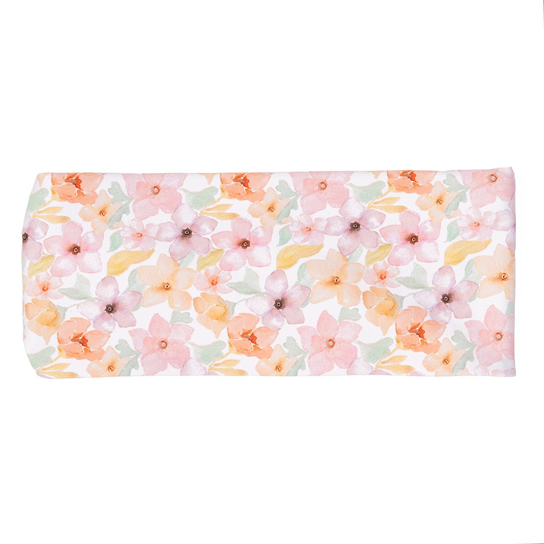 Pastel Pansy Bamboo Jersey Lined Headband - Ponya Bands