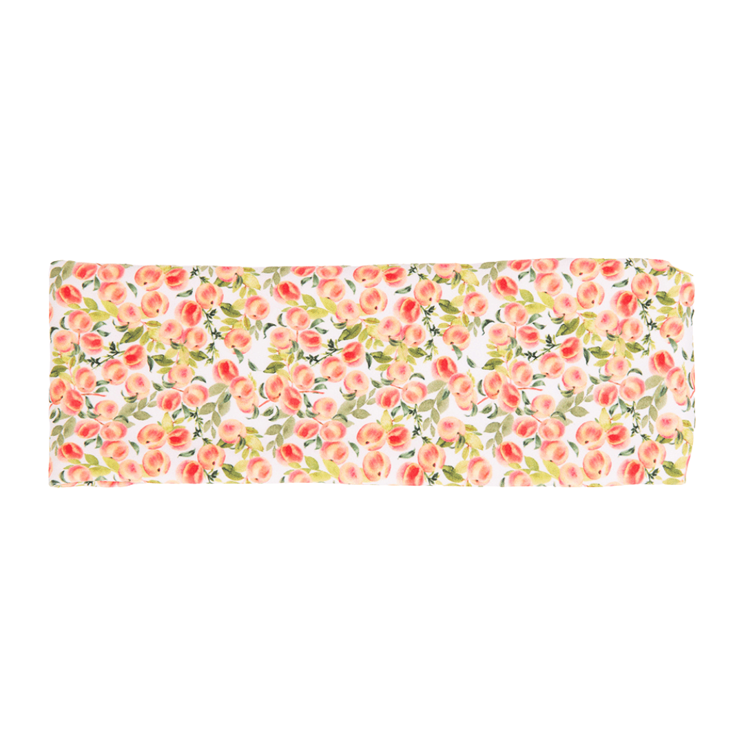 Watercolor Peaches Bamboo Jersey Lined Sweatband - Ponya Bands