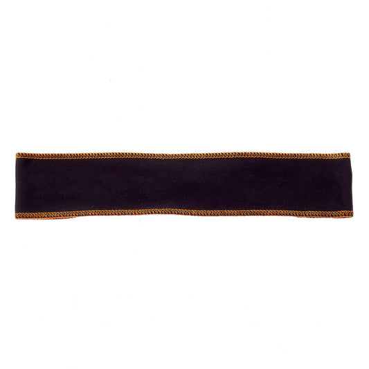 Black with Orange Stitching Non-Slip Headband - Ponya Bands