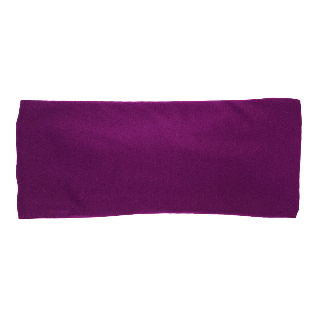 Plum Bamboo Jersey Lined Sweatband - Ponya Bands