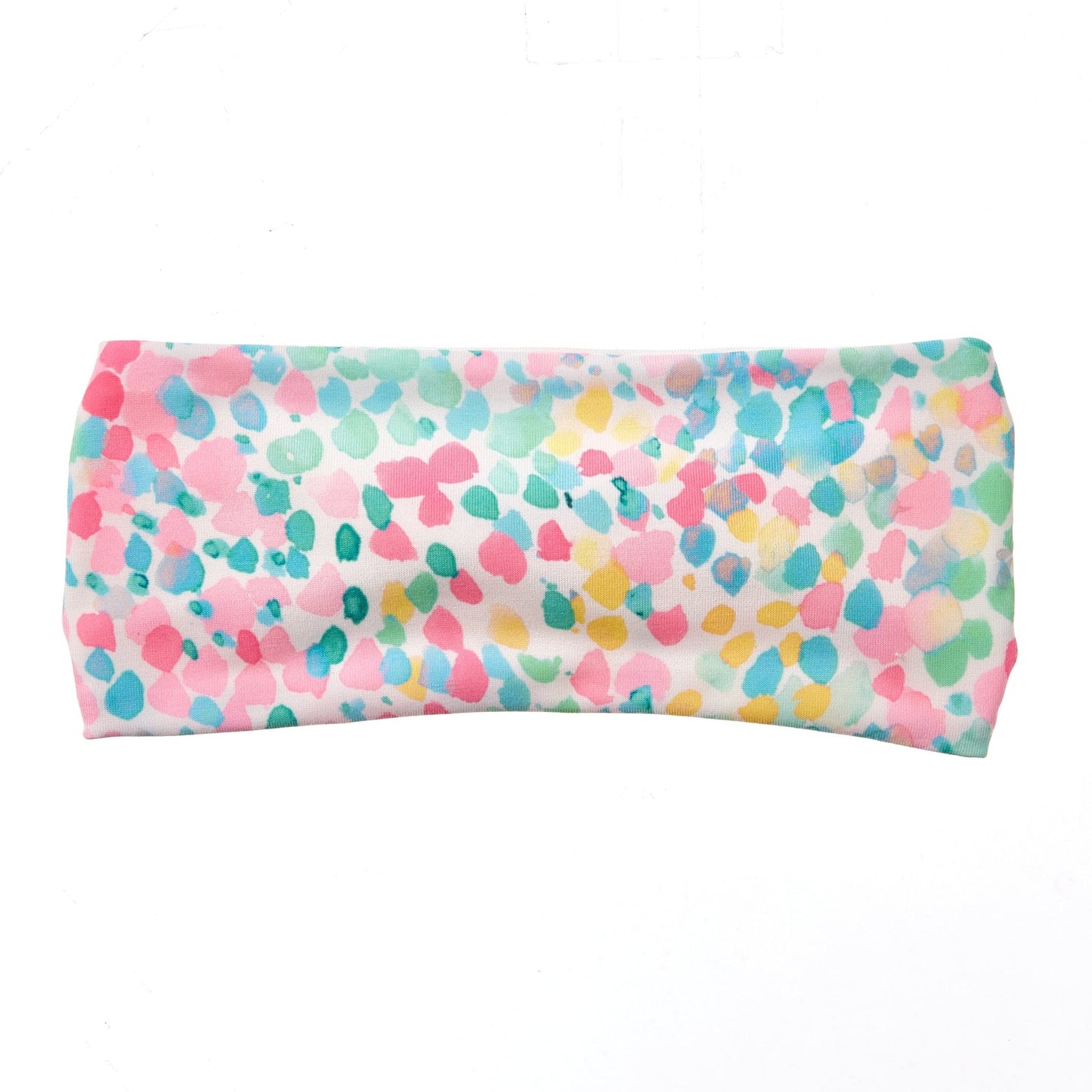 Watercolor Dots Bamboo Jersey Lined Sweatband - Ponya Bands