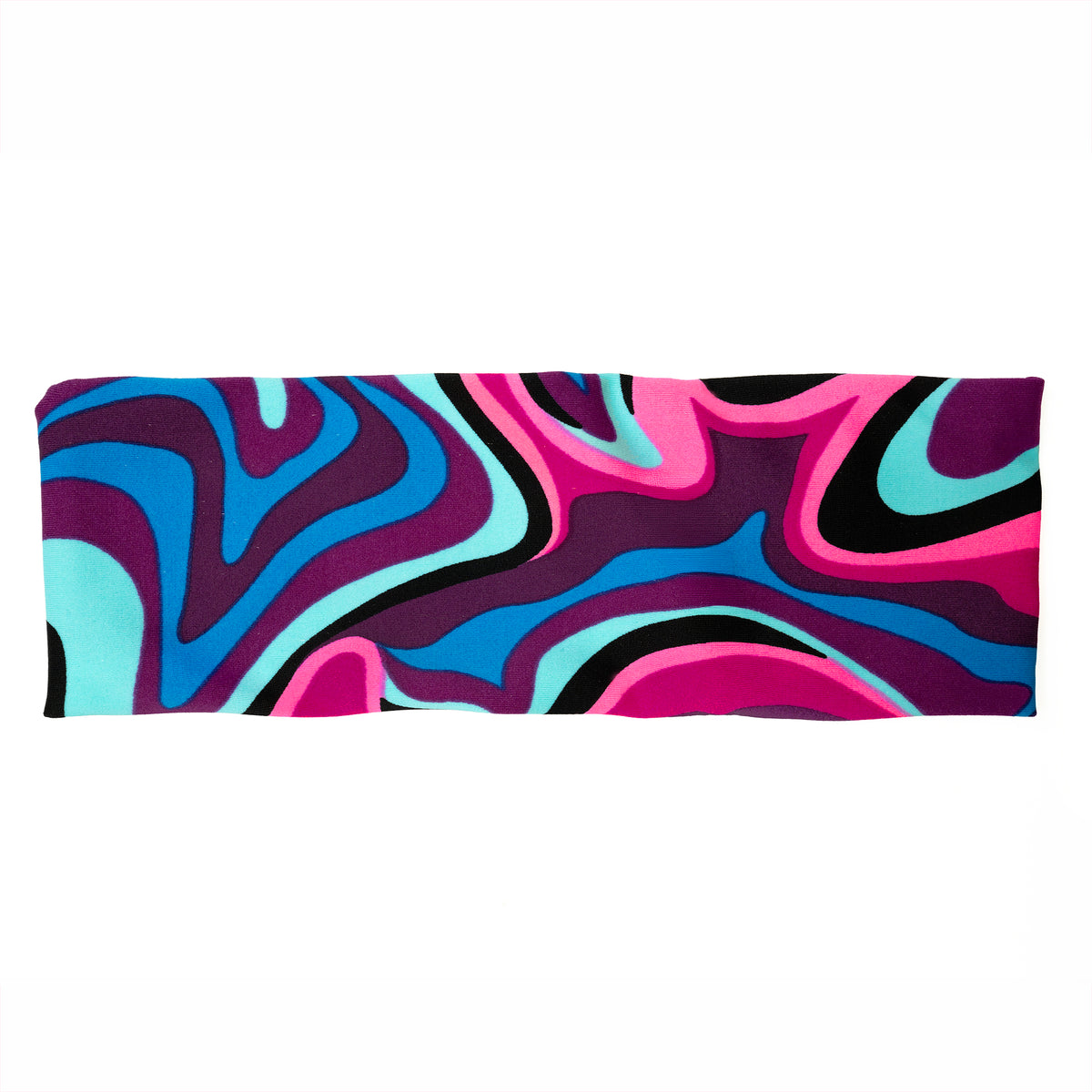 Psychedelic Wave Bamboo Jersey Lined Sweatband