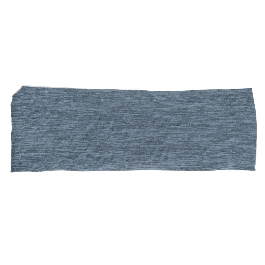 Blue Grey Bamboo Jersey Lined Sweatband - Ponya Bands
