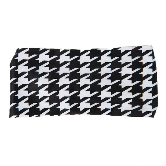 Houndstooth Bamboo Jersey Lined Sweatband - Ponya Bands