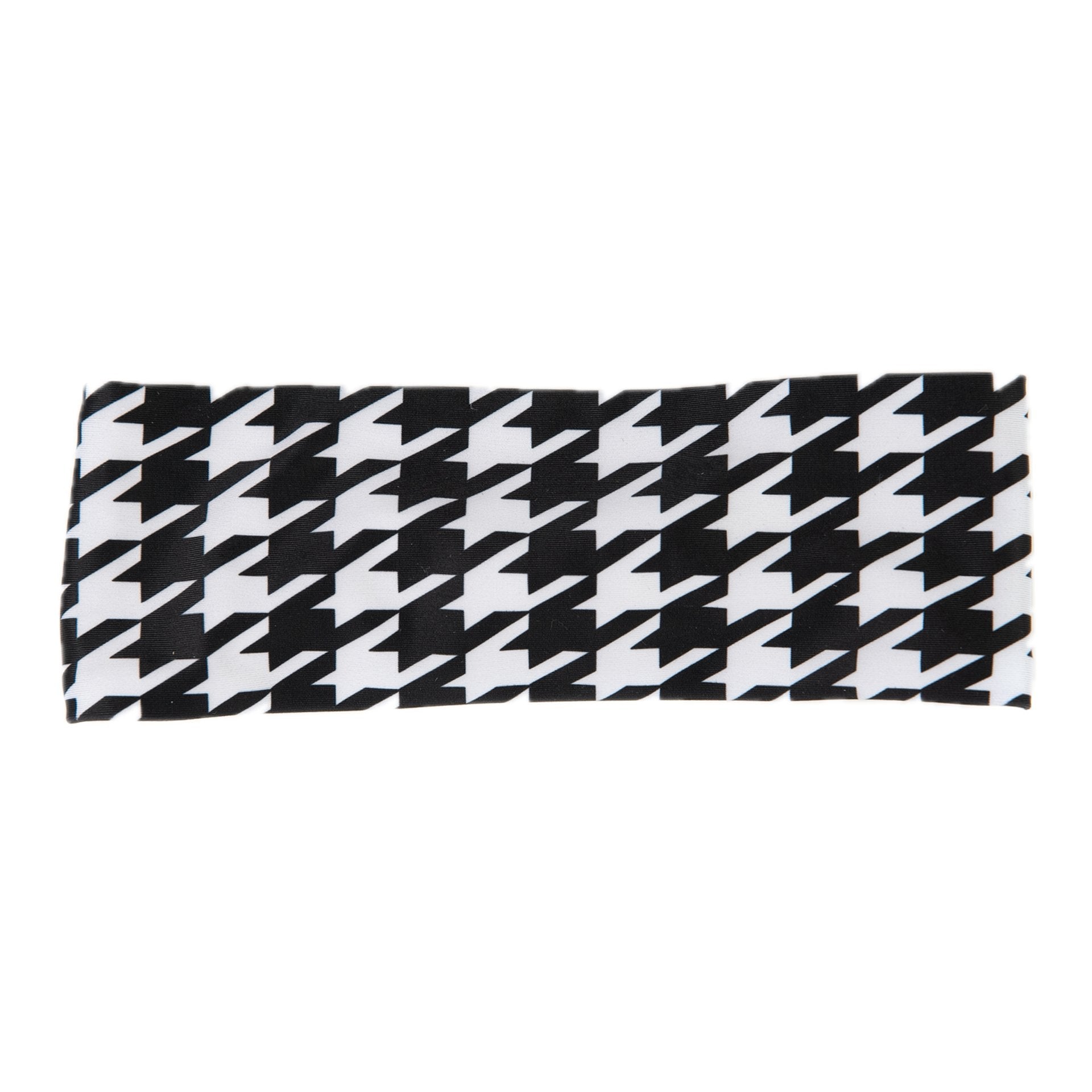 Houndstooth Bamboo Jersey Lined Sweatband - Ponya Bands