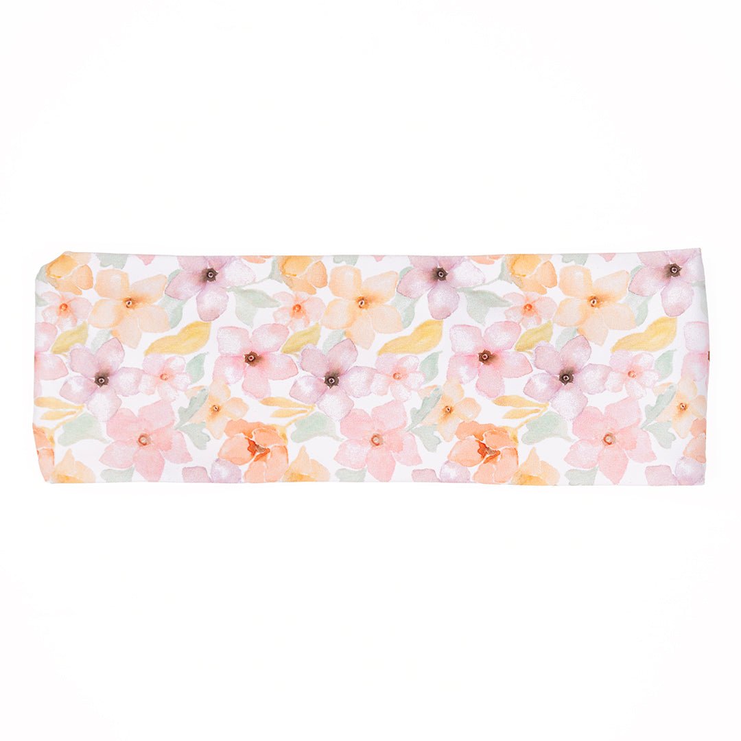 Pastel Pansy Bamboo Jersey Lined Headband - Ponya Bands