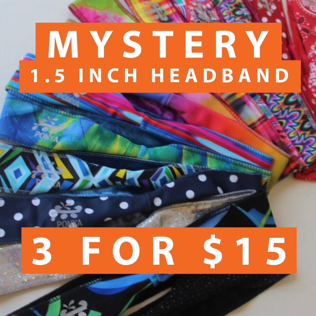 3 Pack 1.5" Mystery Non-Slip Headband - Ponya Bands