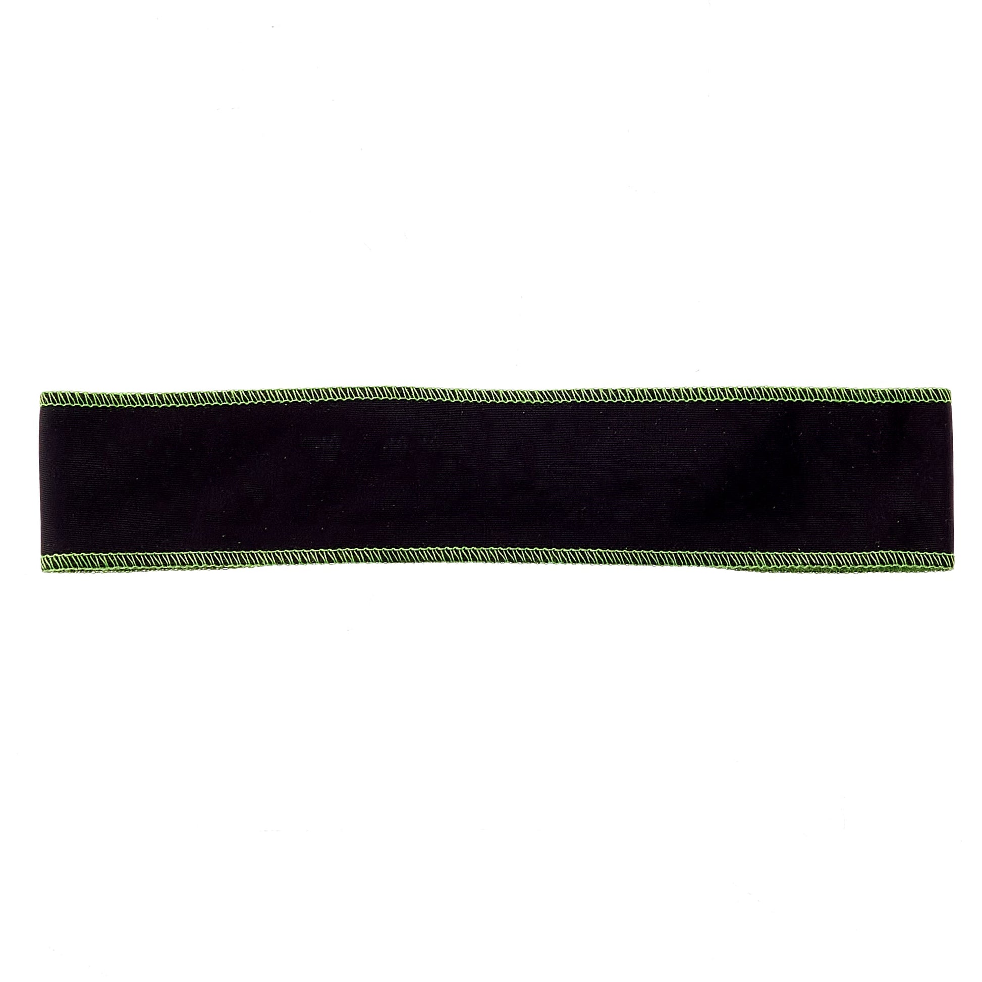 Black with Green Stitching Non-Slip Headband - Ponya Bands
