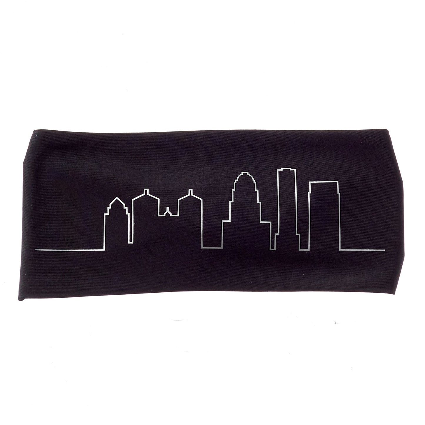 Louisville Skyline Black Bamboo Jersey Lined Sweatband - Ponya Bands