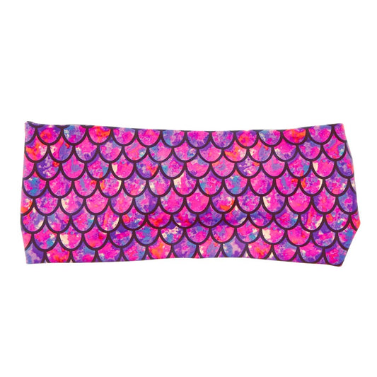 Magenta Mermaid Bamboo Jersey Lined Sweatband - Ponya Bands