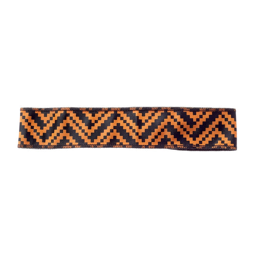 Orange & Black Chevron Non-Slip Headband - Ponya Bands