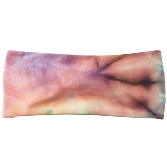 Pink Tie-Dye Bamboo Jersey Lined Sweatband - Ponya Bands